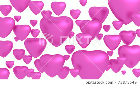 pink hearts on white background illustration. - Stock Illustration ...