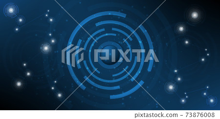 Digital hi-tech with circle and particles design. 73876008