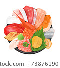 手繪海鮮碗 73876190