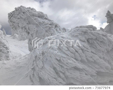 Hakkoda mountain snow monster in winter 73877974