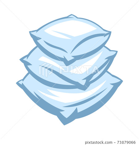 Illustration of soft pillow stack. 73879066