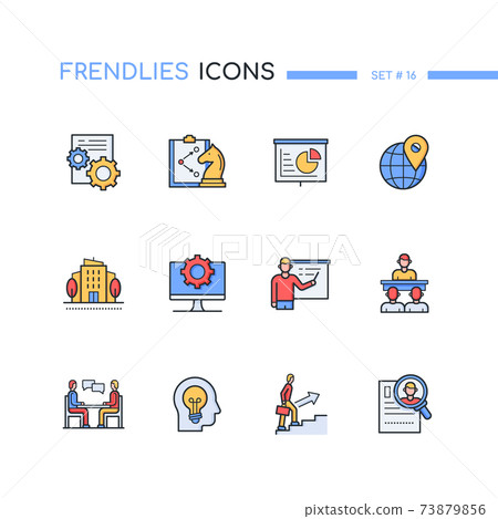 Business - modern line design style icons set 73879856