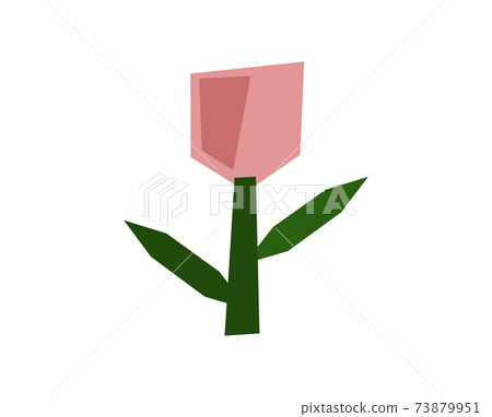 Vector stylized crystal flower tulip spring. Geometry illustration polygonal art. Geometric decorative summer floral image for greeting Valentine card or poster, holiday banner Vector stylized crystal flower tulip spring. Geometry illustration polygonal art. Geometric decorative summer floral image for greeting Valentine card or poster, holiday banner 73879951