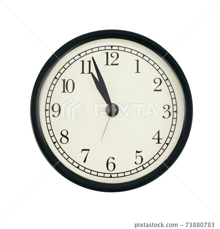 Classical round wall clock with white face... - Stock Illustration ...