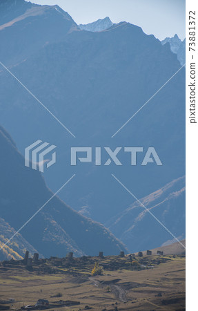 Ossetian old village in the mountains 73881372