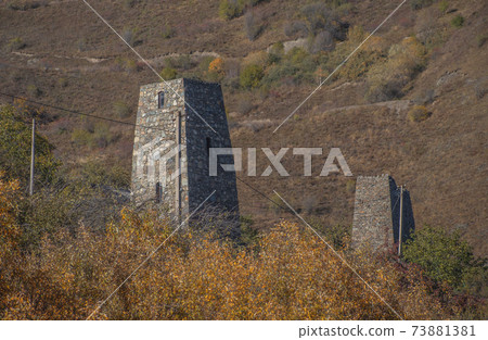 Ossetian old village in the mountains Ossetian old village in the mountains 73881381