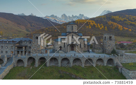Fiagdon Monastery in the Caucasus Mountains. Fiagdon Monastery in the Caucasus Mountains. 73881459