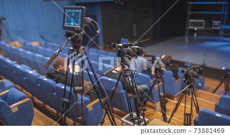 stream at a concert in a hall without spectators stream at a concert in a hall without spectators 73881469