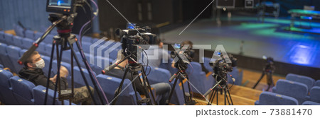 stream at a concert in a hall without spectators stream at a concert in a hall without spectators 73881470