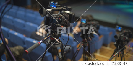 stream at a concert in a hall without spectators 73881471