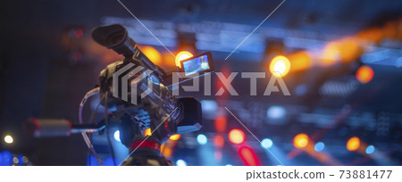 stream at a concert in a hall without spectators stream at a concert in a hall without spectators 73881477