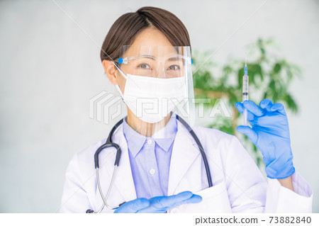 Female doctor recommending injections Female doctor recommending injections 73882840