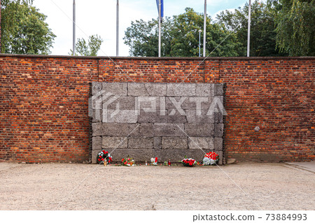 Auschwitz-Birkenau nazi concentration camp museum in Poland. Auschwitz Oswiecim jewish prison in occupied Poland during second world war and Holocaust. Auschwitz-Birkenau nazi concentration camp museum in Poland. Auschwitz Oswiecim jewish prison in occupied Poland during second world war and Holocaust. 73884993