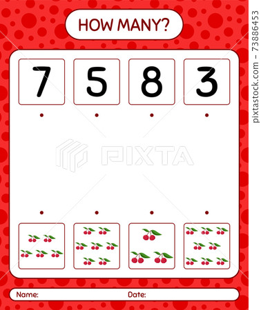 How many counting game with indian prune. worksheet for preschool kids, kids activity sheet, printable worksheet 73886453