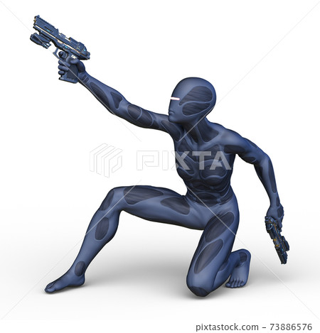 A woman with a gun 73886576