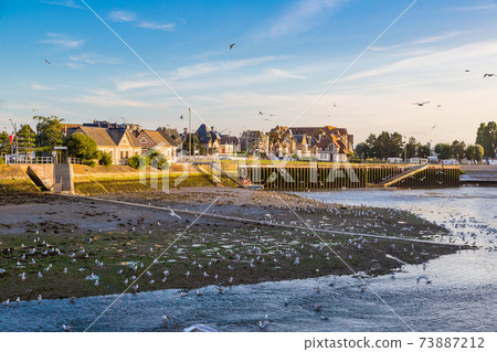 Trouville and Touques river 73887212