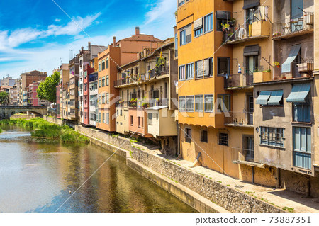 Colorful houses in Girona Colorful houses in Girona 73887351