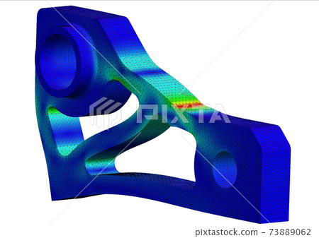finite element analysis - 3D Illustration 73889062
