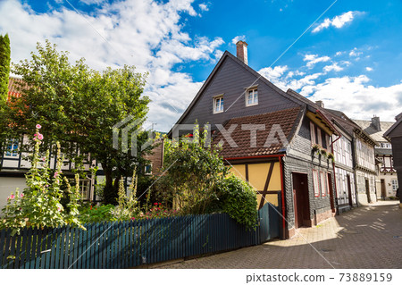 Historical street in Goslar, Germany 73889159