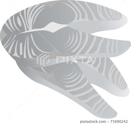 Slices of red fish. Grayscale image of food. Slices of red fish. Grayscale image of food. 73890242