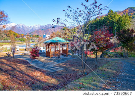 Yosanoakikoka紀念碑公園谷川町秋天風景水上町 73890667