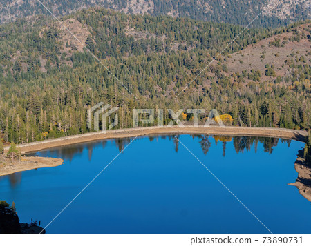 Sunny view of the Horsetail Fall Trail at Lake Tahoe 73890731
