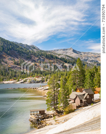Sunny view of the beautiful landscape around Echo Lake Sunny view of the beautiful landscape around Echo Lake 73890794