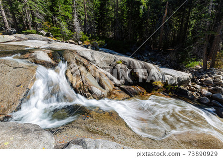 Sunny view of the Horsetail Fall Trail at Lake Tahoe Sunny view of the Horsetail Fall Trail at Lake Tahoe 73890929