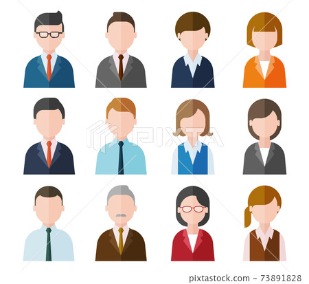 Person upper body avatar (office worker) Person upper body avatar (office worker) 73891828