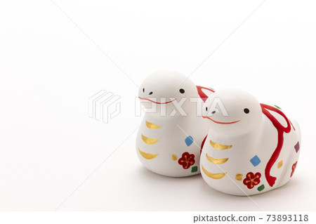 New Year's decoration, white snake 73893118