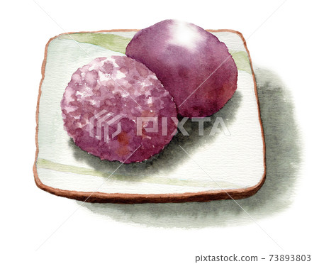 Analog Watercolor Ohagi / Botamochi Analog Watercolor Ohagi / Botamochi 73893803