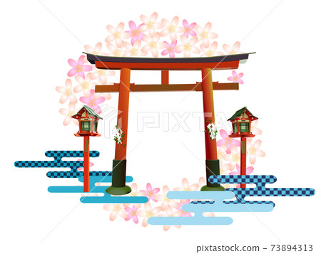 鳥居材料Marusakura與雲2 73894313