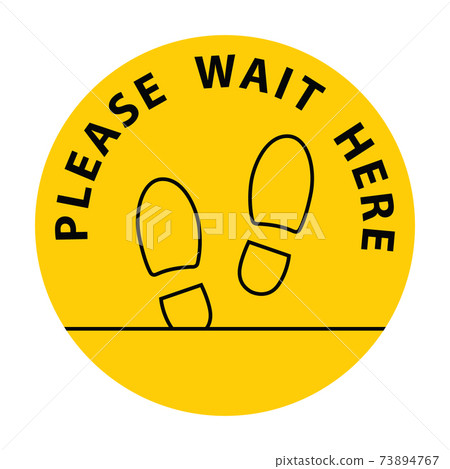 Social distancing, Please Stand Here, Keep Your Distance Floor Sticker for stores and supermarkets to help reduce the spread of covid-19 coronavirus. 73894767