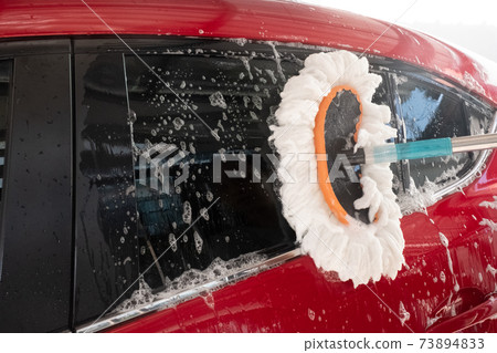 Washing red car, Equipment car wash With red car For cleaning to quality to customer on car showroom of service transport automobile transportation automotive image. Washing red car, Equipment car wash With red car For cleaning to quality to customer on car showroom of service transport automobile transportation automotive image. 73894833