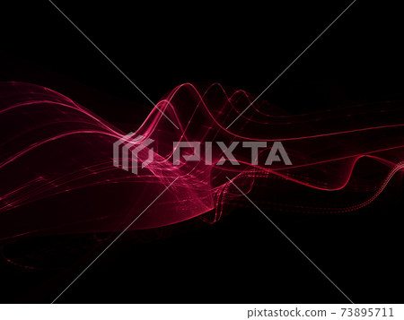 Liquid wavy red greed over black background Liquid wavy red greed over black background 73895711