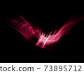 Liquid wavy red greed over black background 73895712