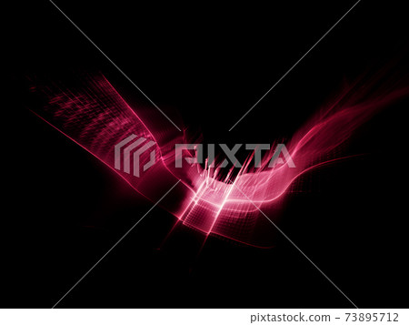 Liquid wavy red greed over black background Liquid wavy red greed over black background 73895712