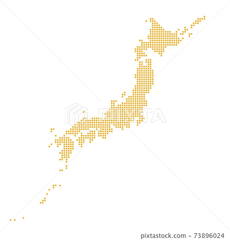 Map of Japan made of rounded square dots Orange - Stock Illustration ...