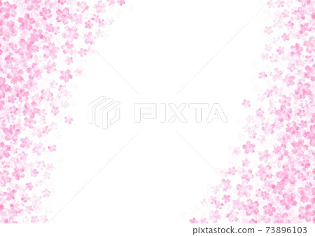 Japanese paper texture background of cherry blossoms in full bloom with margins No.04 Japanese paper texture background of cherry blossoms in full bloom with margins No.04 73896103