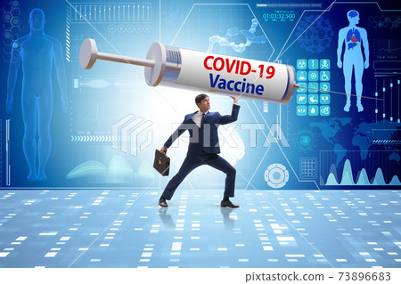 Businessman in covid-19 coronavirus vaccination concept Businessman in covid-19 coronavirus vaccination concept 73896683