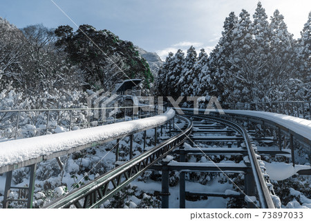 Snow-covered Hikosan slope car_Hikosan, Soeda-cho, Tagawa-gun, Fukuoka 73897033