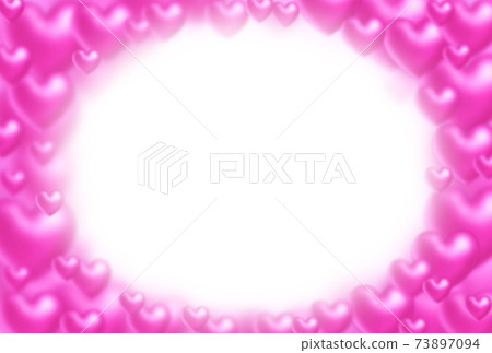 鏡框材料：大，中，小粉紅色三維心形橢圓形鏡框 73897094