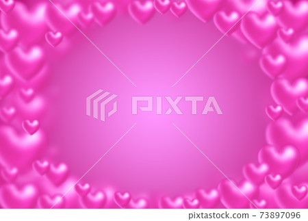 情人相框材料大，中，小粉紅色三維心形橢圓形相框 73897096