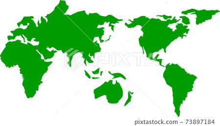 Simple world map - Stock Illustration [73897184] - PIXTA