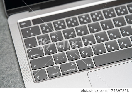 Laptop just opened Laptop just opened 73897258