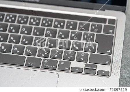 Laptop just opened Laptop just opened 73897259
