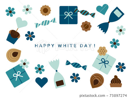 Illustration of sweets and White Day presents 73897274
