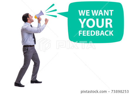 Concept of receiving feedback from customers Concept of receiving feedback from customers 73898253