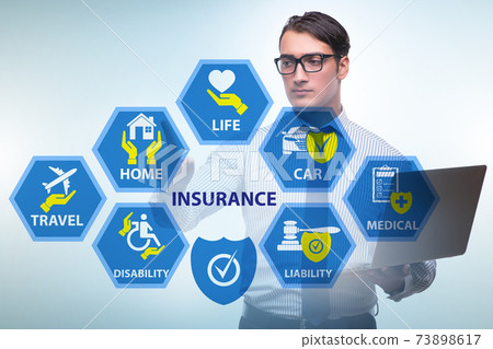 Concept of various types of insurance 73898617