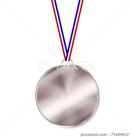 Medal ribbon silver icon 73899032